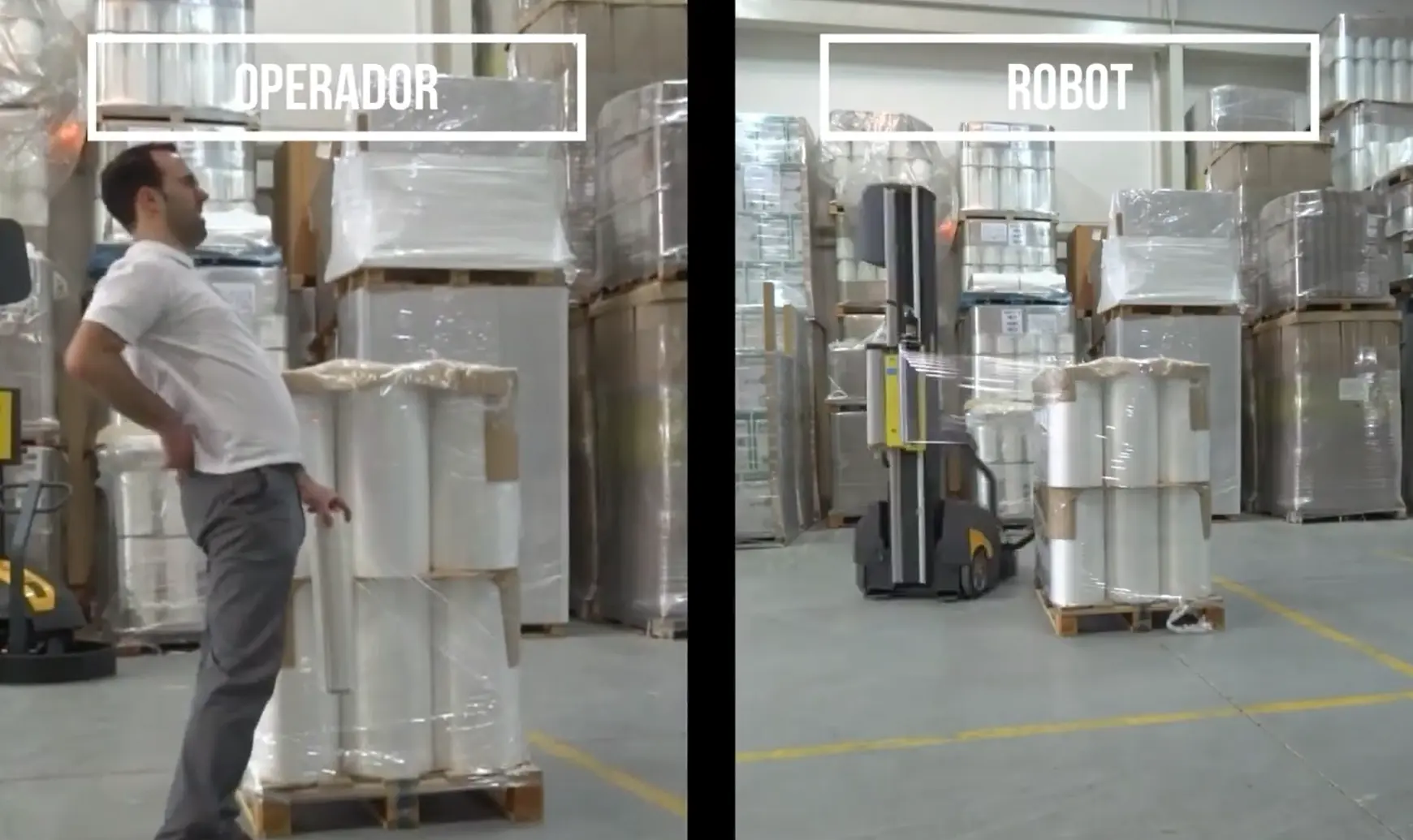 Reduzir o custo por palete envolvida e melhorar a qualidade de vida dos operadores